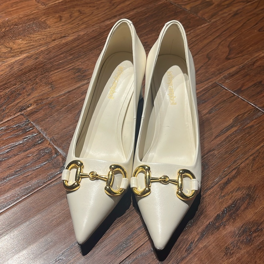 Jeffrey Campbell Cream Pointed Heels - image 1